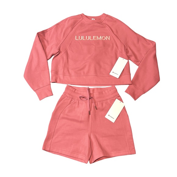 lululemon athletica Other - NWT Lululemon Set Scuba Pullover and Shorts | Sakura Pink
